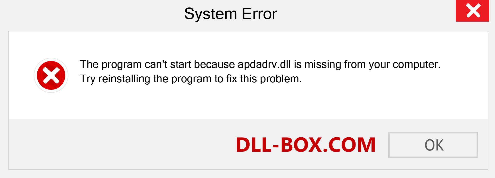  apdadrv.dll file is missing?. Download for Windows 7, 8, 10 - Fix  apdadrv dll Missing Error on Windows, photos, images